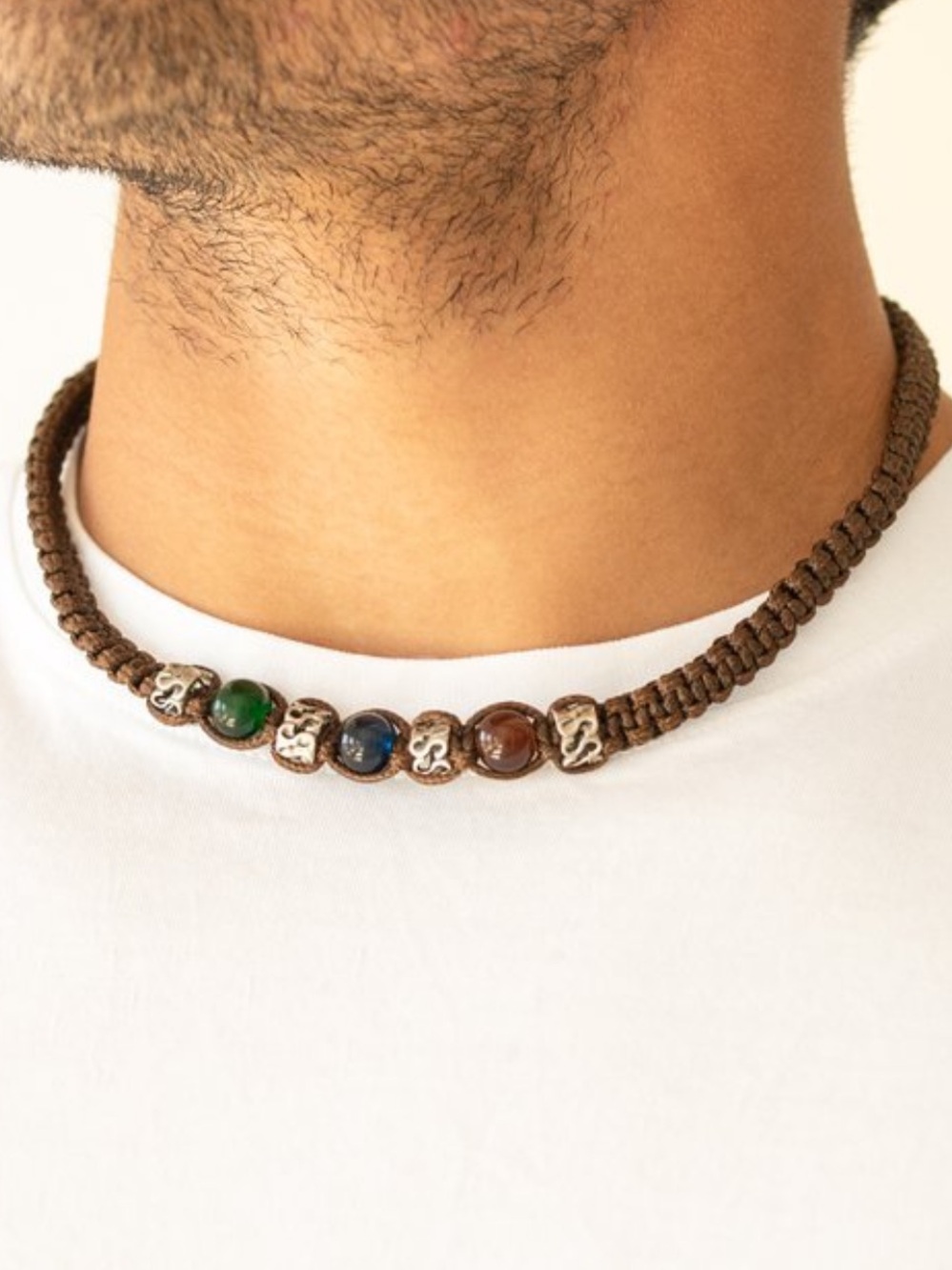 Beaded Braided Choker Necklace